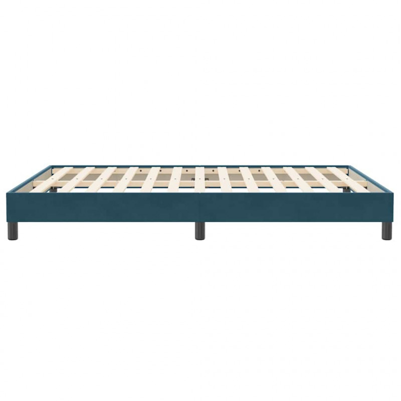 Łóżko typu Box Spring bez materaca Ciemnoniebieskie 140x210 cm