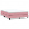Łóżko Box Spring bez materaca Różowe 140x210 cm Aksamit