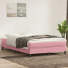 Łóżko Box Spring bez materaca Różowe 140x210 cm Aksamit