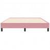 Łóżko Box Spring bez materaca Różowe 140x210 cm Aksamit