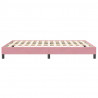 Łóżko Box Spring bez materaca Różowe 140x210 cm Aksamit