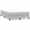Łóżko Box Spring bez materaca Jasnoszary 160x210 cm Aksamit