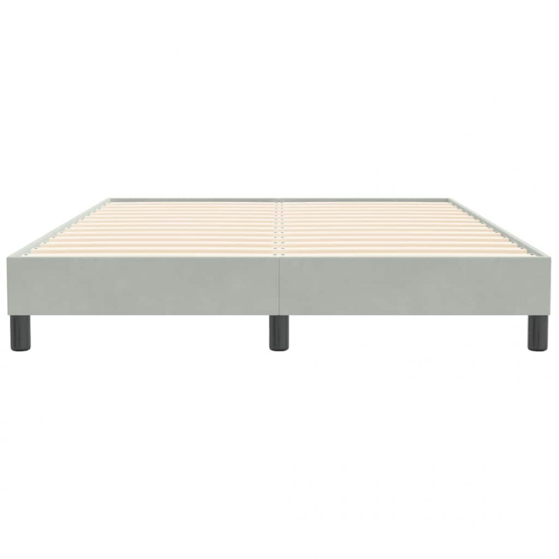 Łóżko Box Spring bez materaca Jasnoszary 160x210 cm Aksamit