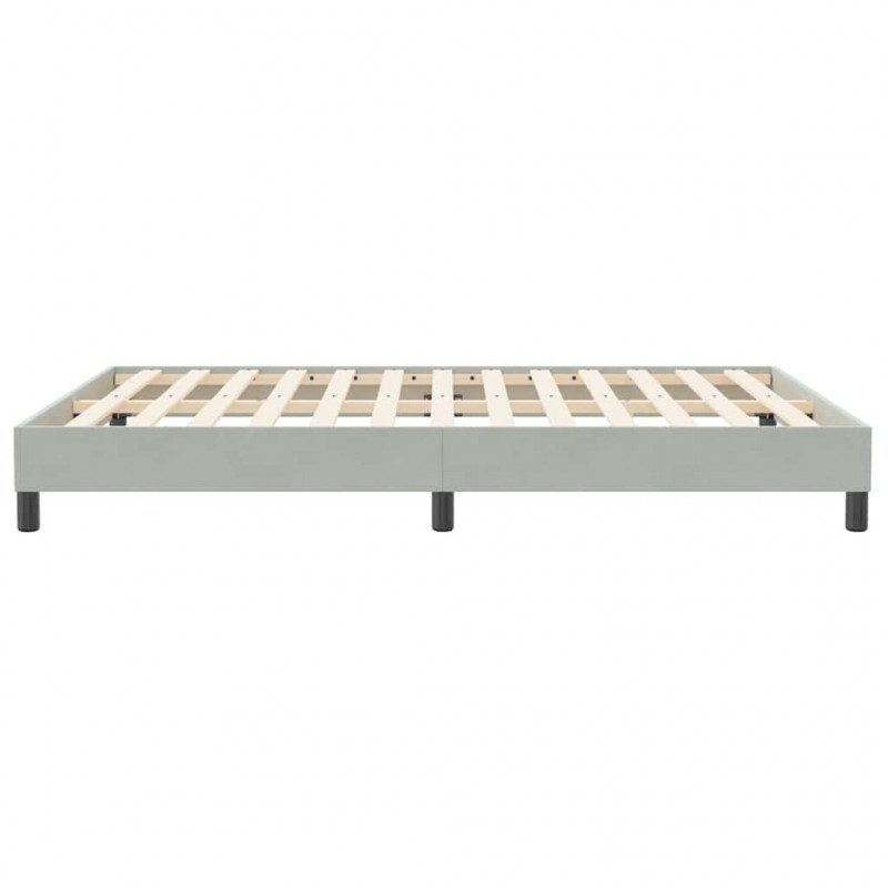 Łóżko Box Spring bez materaca Jasnoszary 160x210 cm Aksamit
