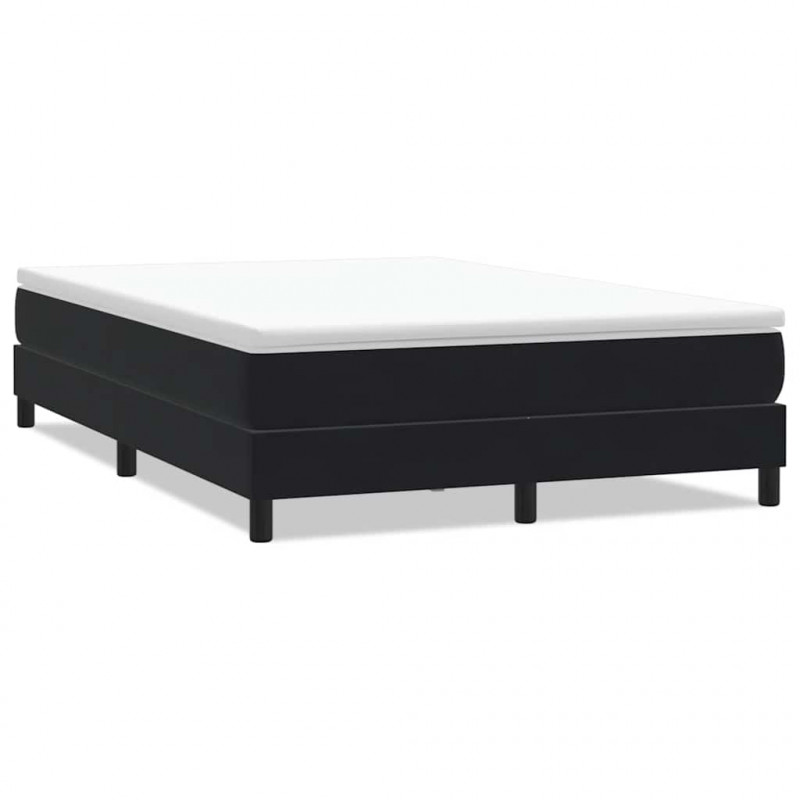 Łóżko Box Spring bez materaca Czarne 160x210 cm Aksamit