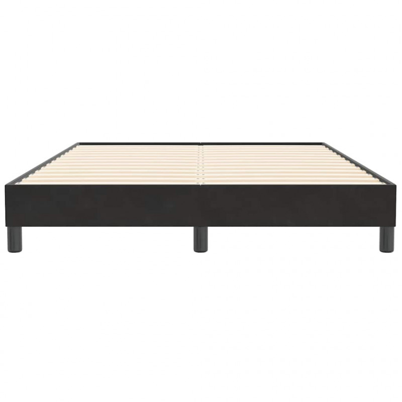 Łóżko Box Spring bez materaca Czarne 160x210 cm Aksamit