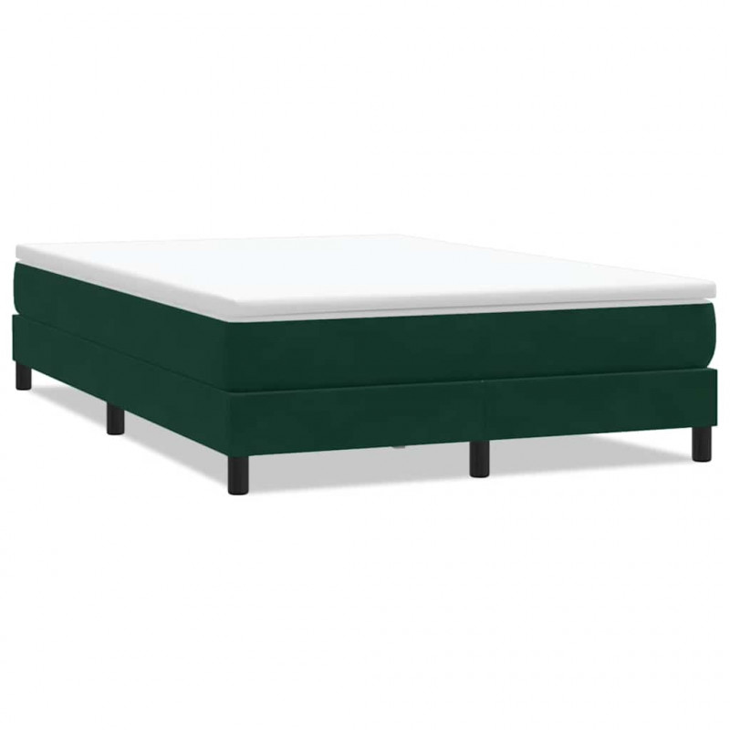 Łóżko typu Box Spring bez materaca Ciemnozielone 160x210 cm