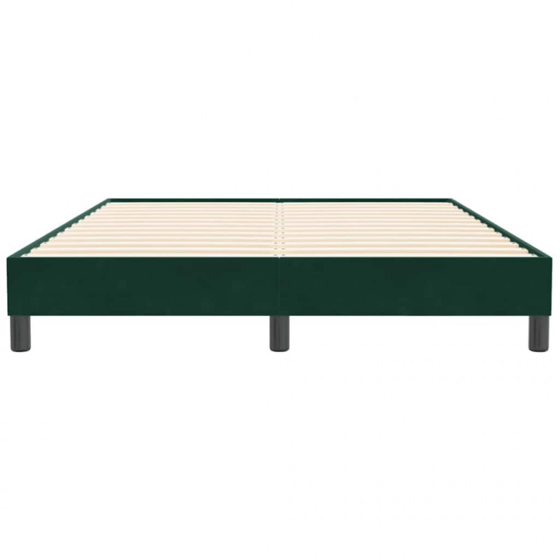Łóżko typu Box Spring bez materaca Ciemnozielone 160x210 cm
