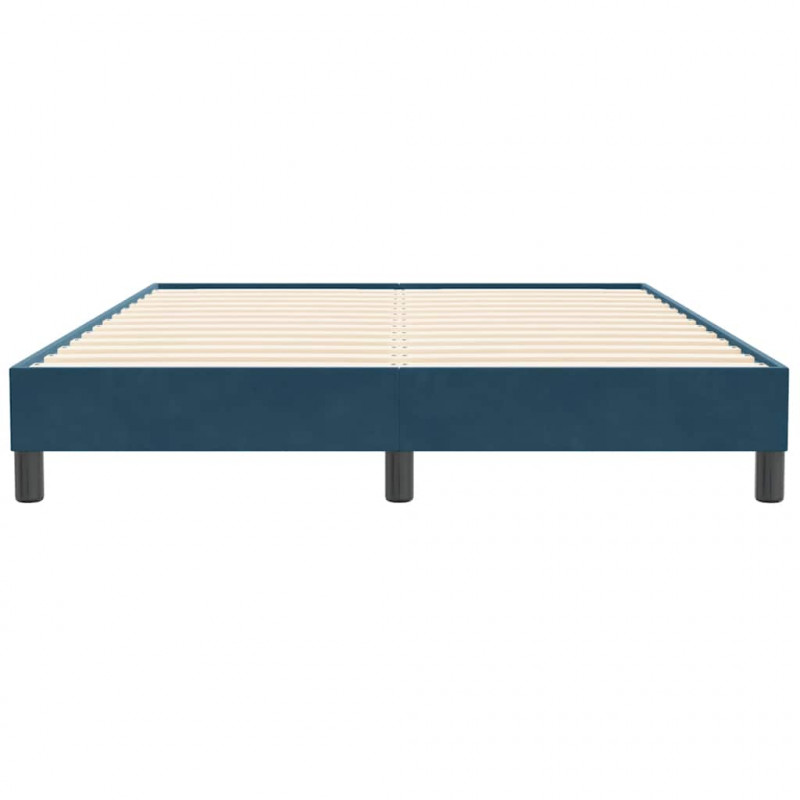Łóżko typu Box Spring bez materaca Ciemnoniebieskie 160x210 cm