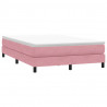 Łóżko typu Box Spring bez materaca Różowe 160x210 cm Aksamit