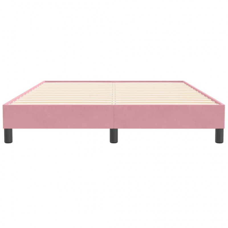 Łóżko typu Box Spring bez materaca Różowe 160x210 cm Aksamit