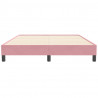 Łóżko typu Box Spring bez materaca Różowe 160x210 cm Aksamit