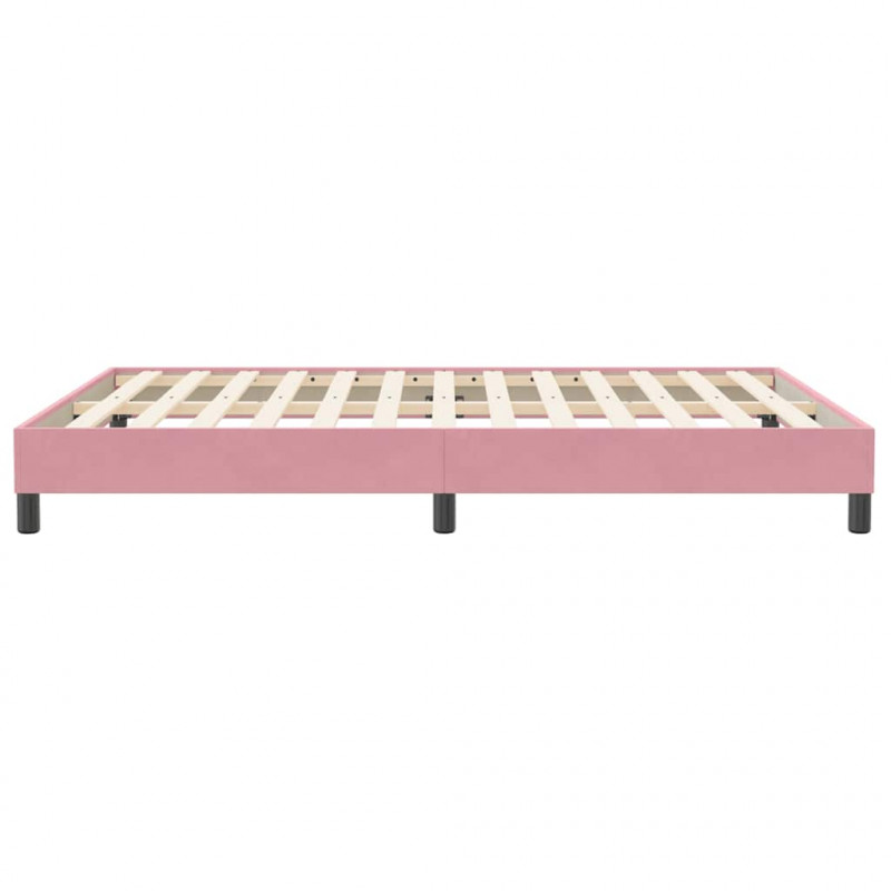 Łóżko typu Box Spring bez materaca Różowe 160x210 cm Aksamit