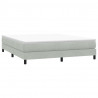Łóżko typu Box Spring bez materaca Jasnoszary 180x210cm Aksamit