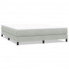 Łóżko typu Box Spring bez materaca Jasnoszary 180x210cm Aksamit