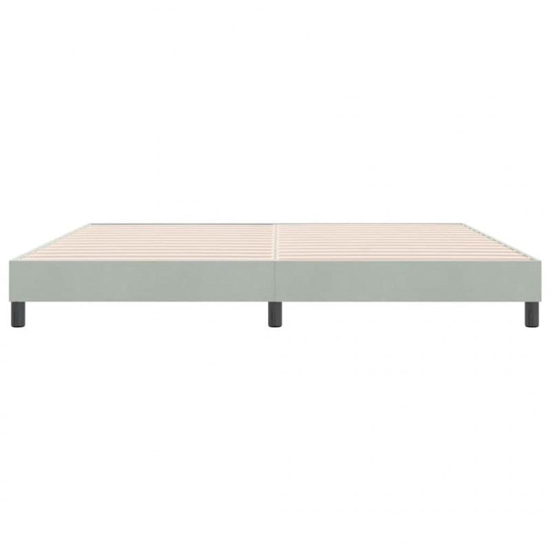 Łóżko typu Box Spring bez materaca Jasnoszary 180x210cm Aksamit