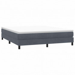 Łóżko Box Spring bez materaca Ciemnoszary 180x210 cm Aksamit