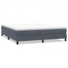 Łóżko Box Spring bez materaca Ciemnoszary 180x210 cm Aksamit