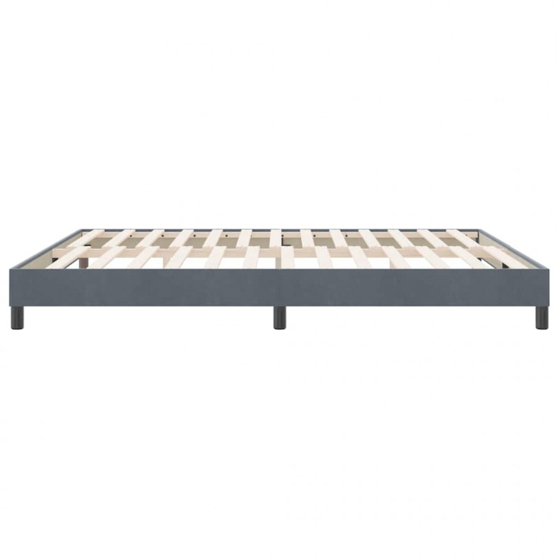 Łóżko Box Spring bez materaca Ciemnoszary 180x210 cm Aksamit