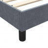 Łóżko Box Spring bez materaca Ciemnoszary 180x210 cm Aksamit
