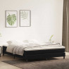 Łóżko Box Spring bez materaca Czarne 180x210 cm Aksamit