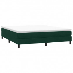 Łóżko typu Box Spring bez materaca Ciemnozielone 180x210 cm