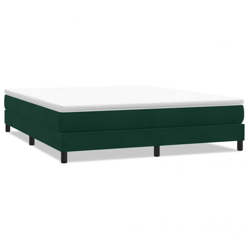 Łóżko typu Box Spring bez materaca Ciemnozielone 180x210 cm