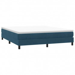 Łóżko typu Box Spring bez materaca Ciemnoniebieskie 180x210 cm