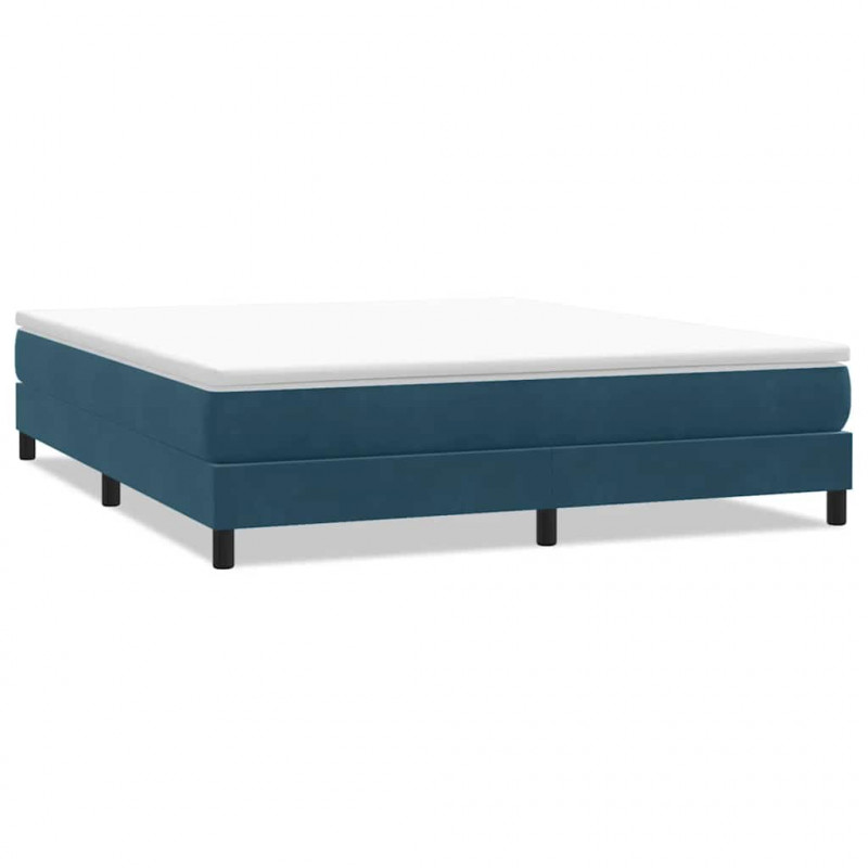 Łóżko typu Box Spring bez materaca Ciemnoniebieskie 180x210 cm