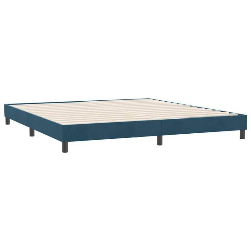 Łóżko typu Box Spring bez materaca Ciemnoniebieskie 180x210 cm