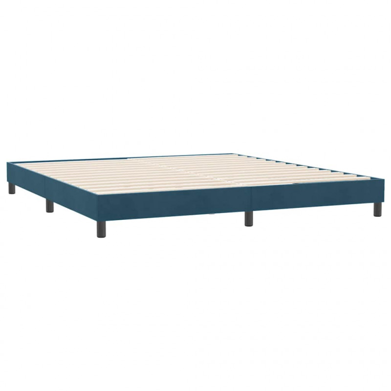 Łóżko typu Box Spring bez materaca Ciemnoniebieskie 180x210 cm