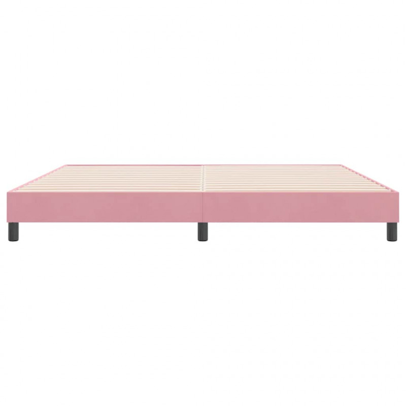 Łóżko typu Box Spring bez materaca Różowe 180x210 cm Aksamit