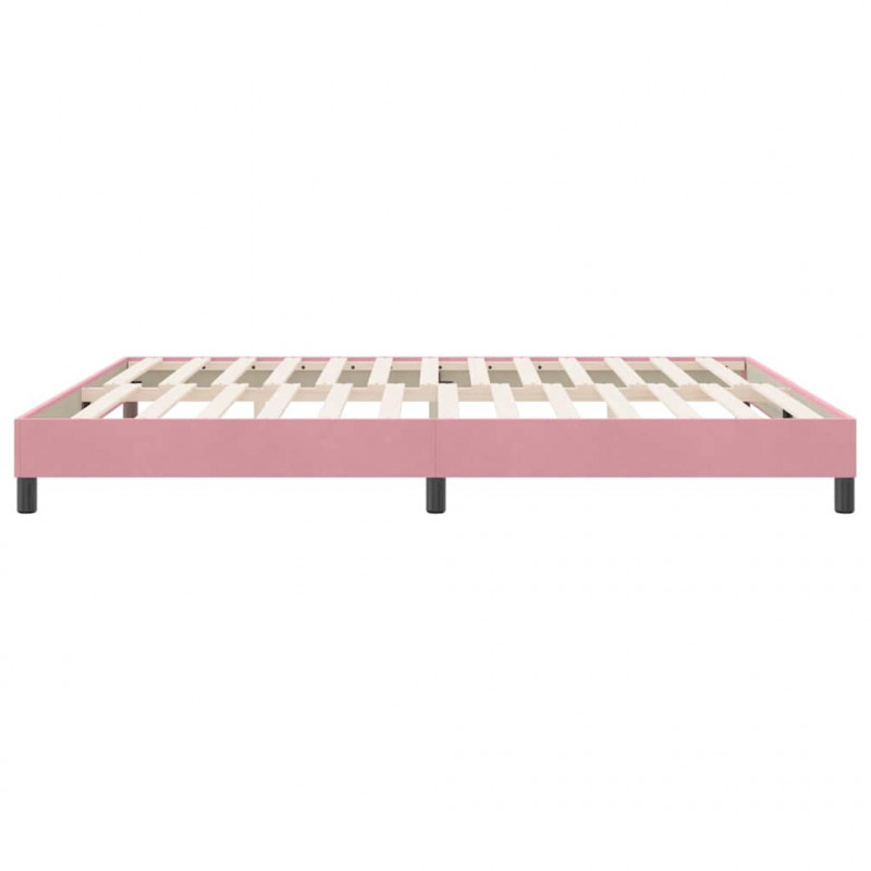 Łóżko typu Box Spring bez materaca Różowe 180x210 cm Aksamit