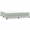 Łóżko Box Spring bez materaca Jasnoszary 200x210 cm Aksamit