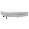 Łóżko Box Spring bez materaca Jasnoszary 200x210 cm Aksamit