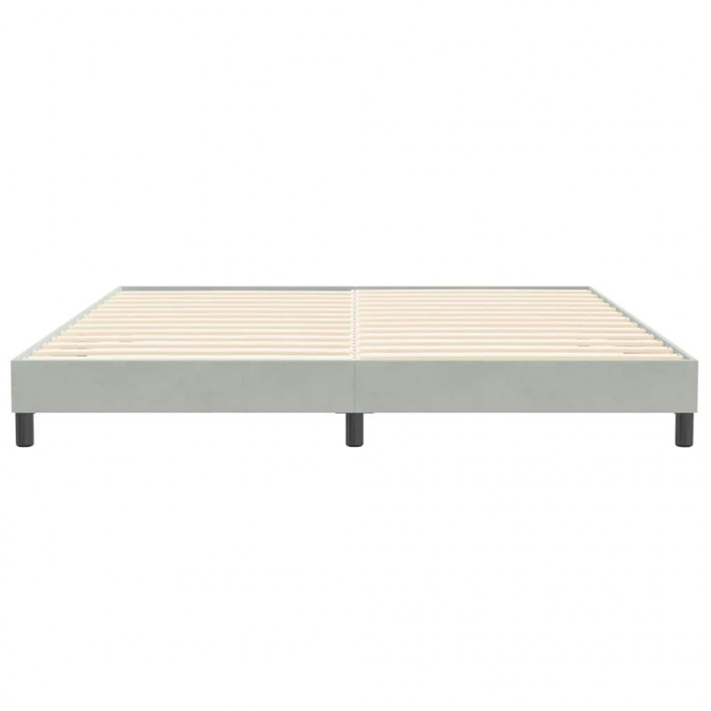 Łóżko Box Spring bez materaca Jasnoszary 200x210 cm Aksamit
