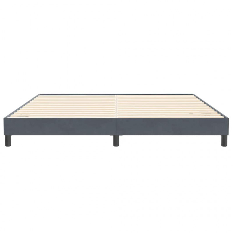 Łóżko Box Spring bez materaca Ciemnoszary 200x210 cm Aksamit