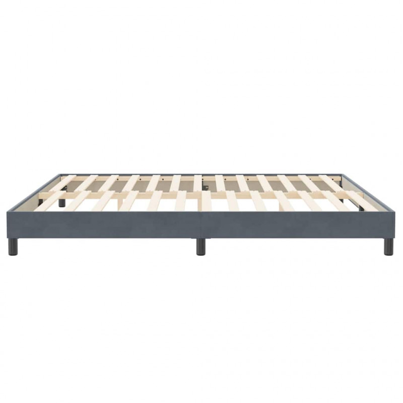 Łóżko Box Spring bez materaca Ciemnoszary 200x210 cm Aksamit