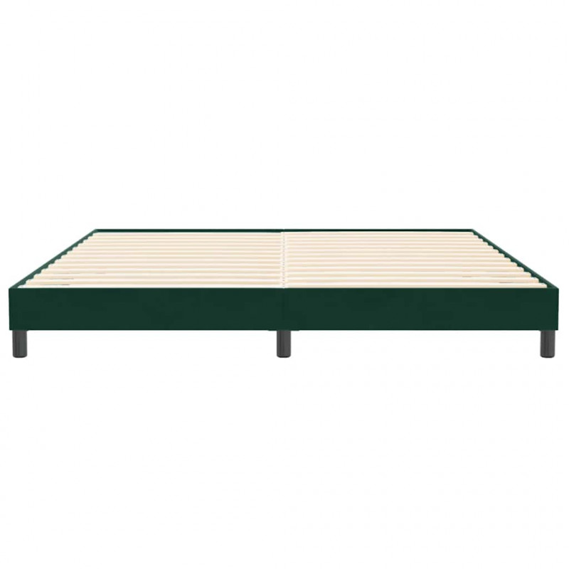 Łóżko Box Spring bez materaca Ciemnozielone 200x210 cm Aksamit
