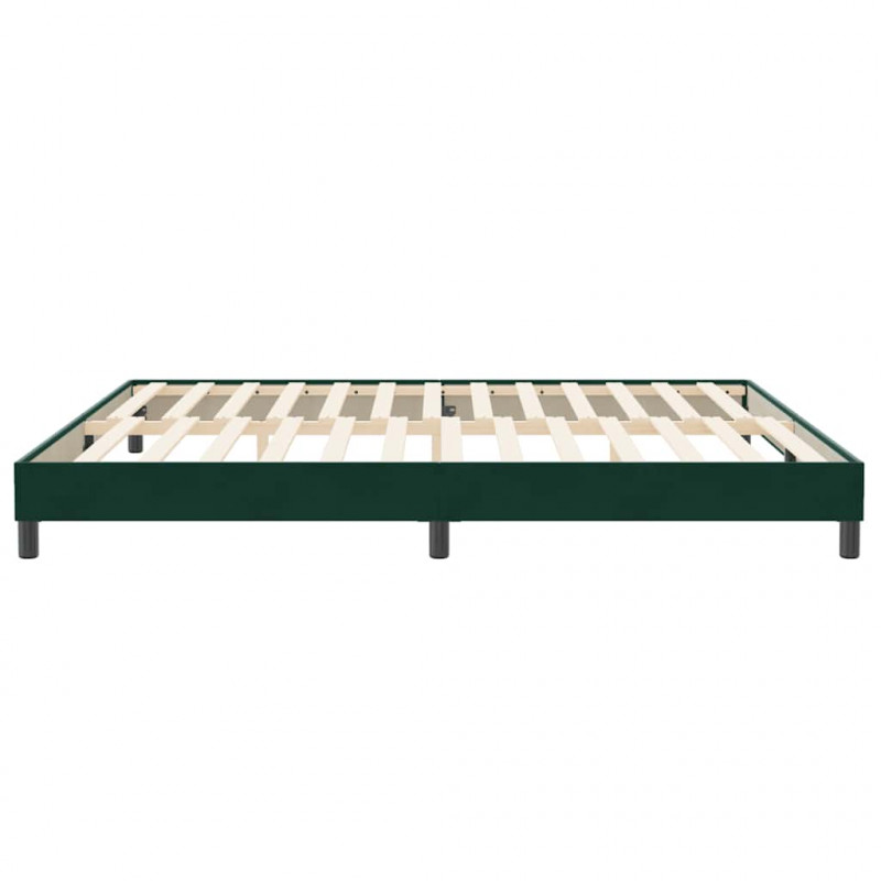 Łóżko Box Spring bez materaca Ciemnozielone 200x210 cm Aksamit