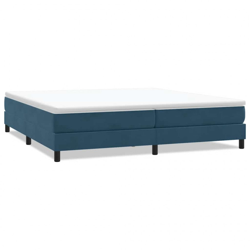 Łóżko typu Box Spring bez materaca Ciemnoniebieskie 200x210 cm