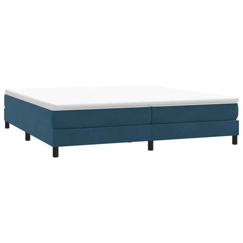Łóżko typu Box Spring bez materaca Ciemnoniebieskie 200x210 cm