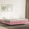 Łóżko Box Spring bez materaca Różowe 200x210 cm Aksamit