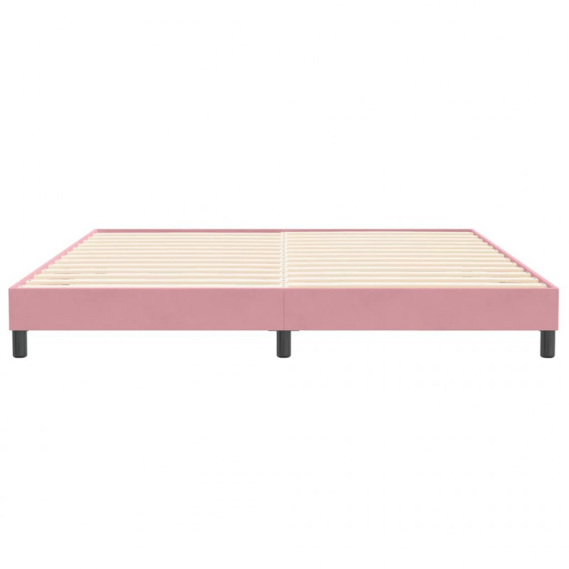 Łóżko Box Spring bez materaca Różowe 200x210 cm Aksamit