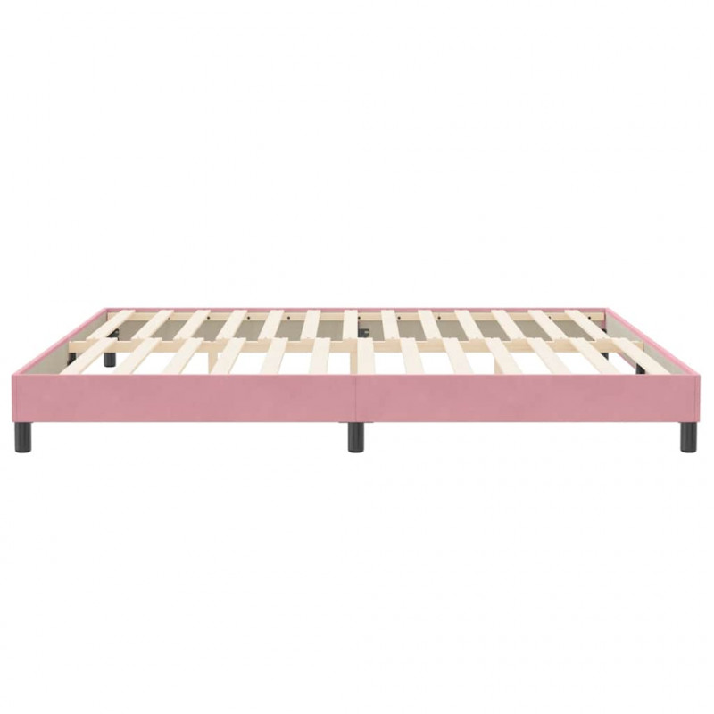Łóżko Box Spring bez materaca Różowe 200x210 cm Aksamit