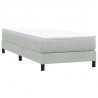 Łóżko Box Spring bez materaca Jasnoszary 80x220 cm Aksamit