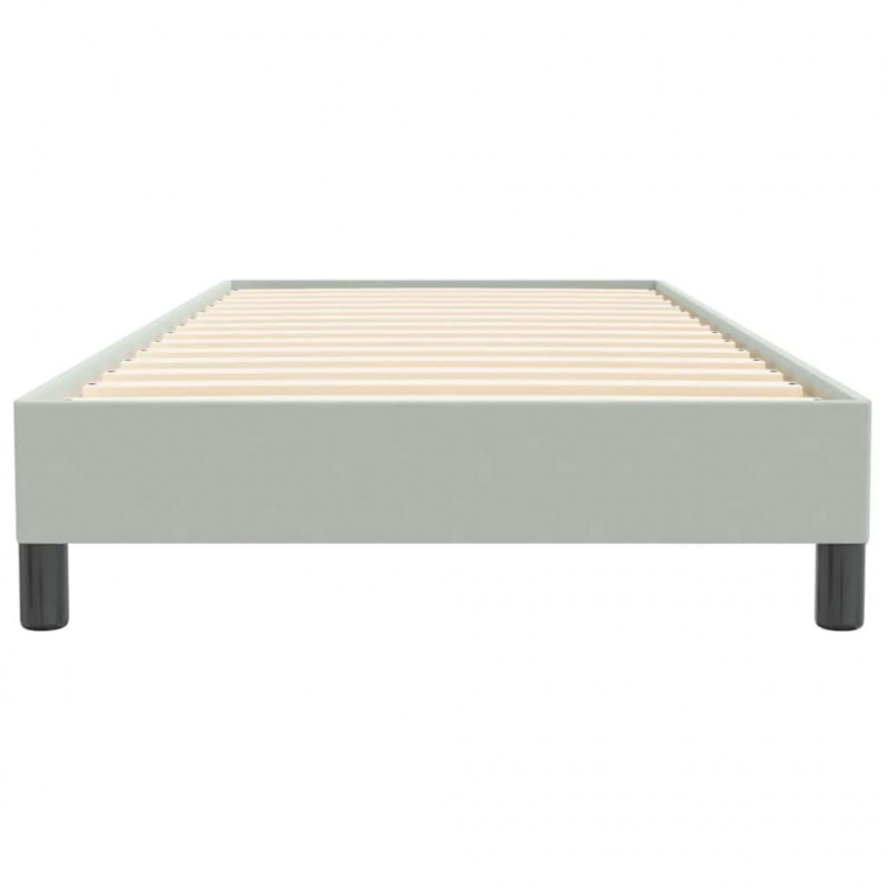 Łóżko Box Spring bez materaca Jasnoszary 80x220 cm Aksamit