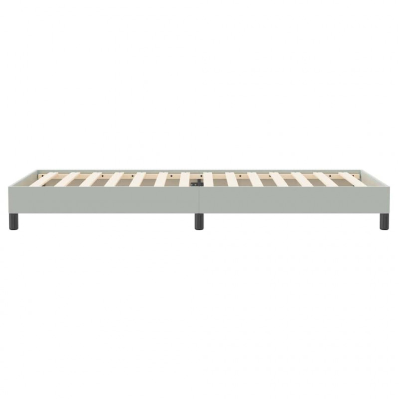 Łóżko Box Spring bez materaca Jasnoszary 80x220 cm Aksamit