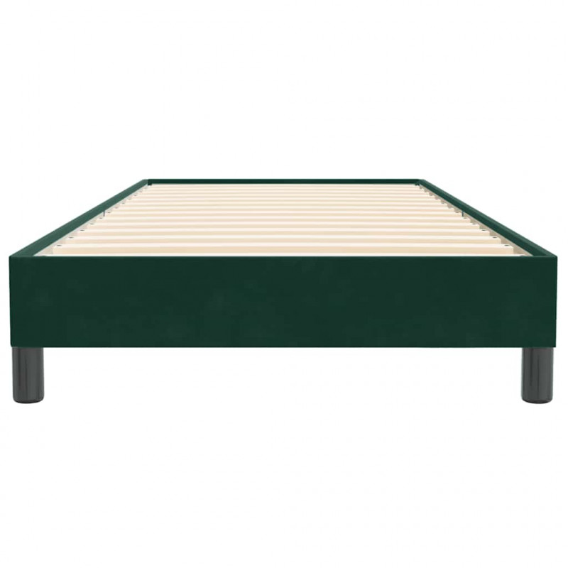 Łóżko typu Box Spring bez materaca Ciemnozielone 80x220 cm