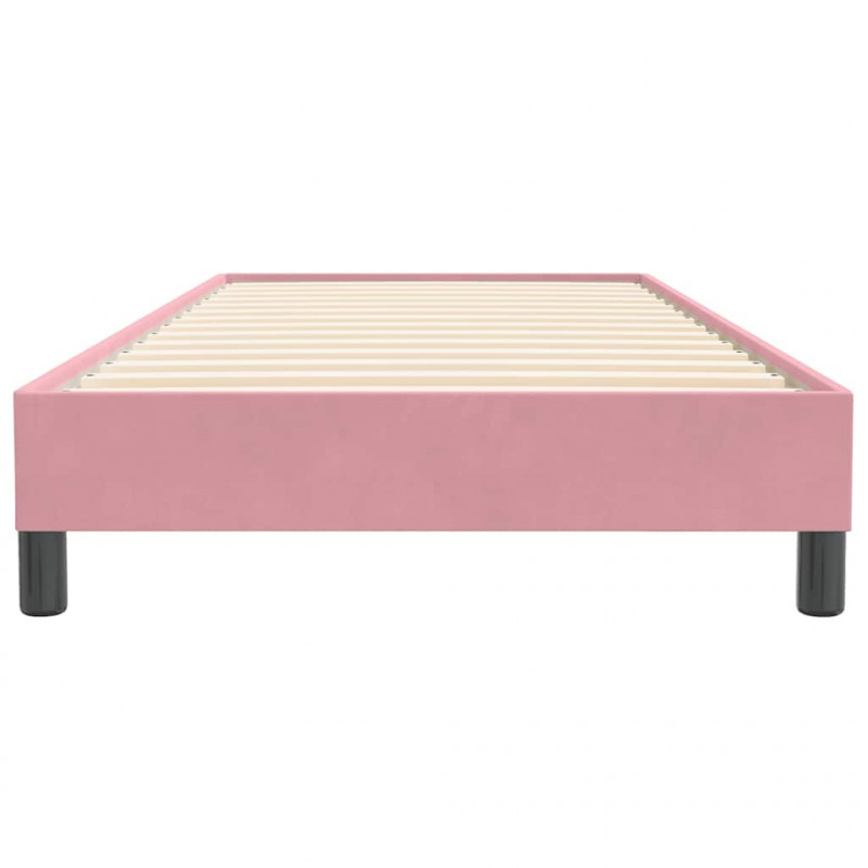 Łóżko typu Box Spring bez materaca Różowe 80x220 cm Aksamit